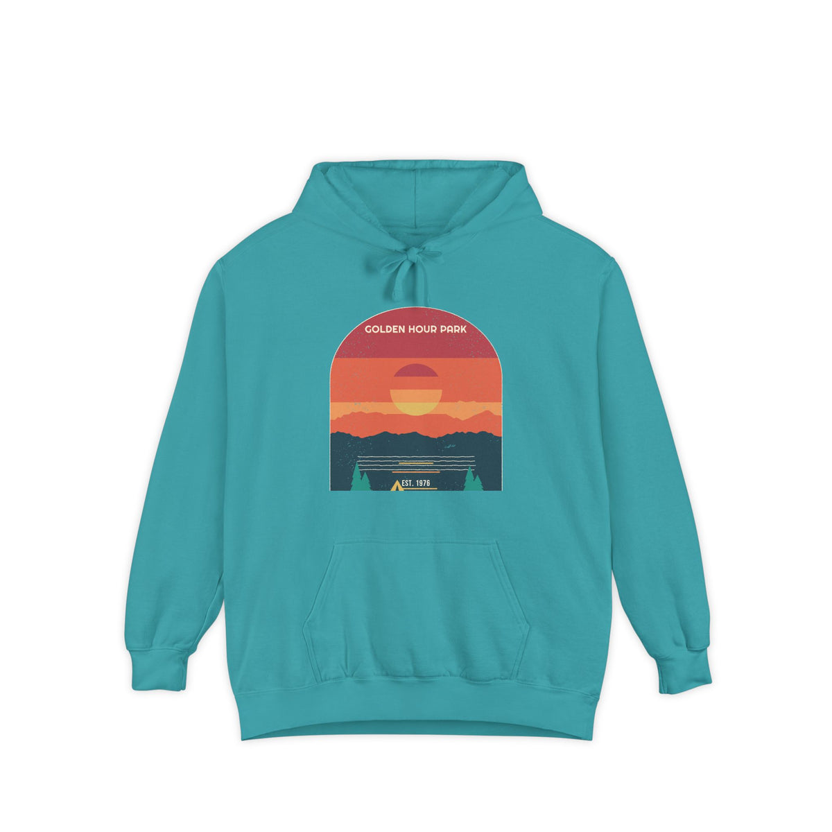 Golden Hour Park Hoodie by Retro Vibes — product view 2