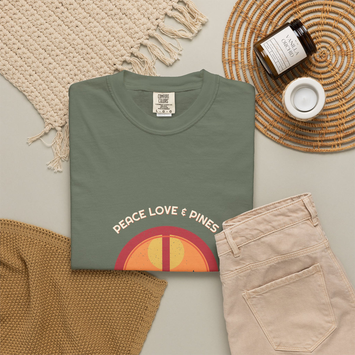 Peace Love & Pines Tee — Retro Vibes
