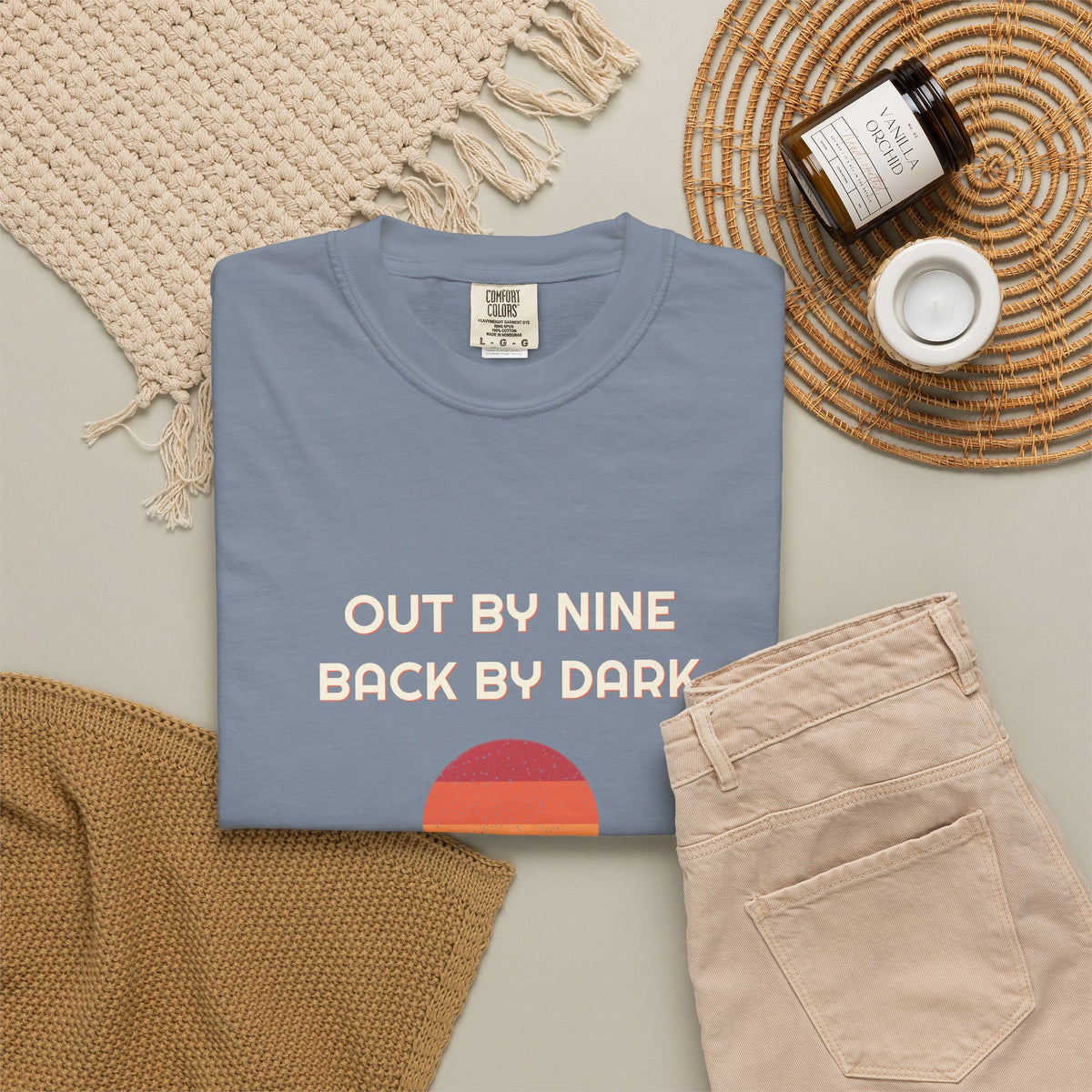 Out By Nine, Back By Dark Tee — Retro Vibes